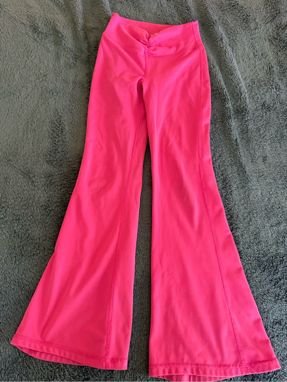 Yogalicious wide leg pants girls size S 7/8T in hot pink